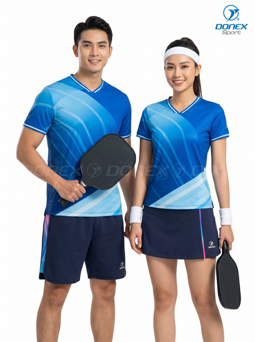 Áo thể thao nam MC-9164-04-01 Xanh bích phối trắng